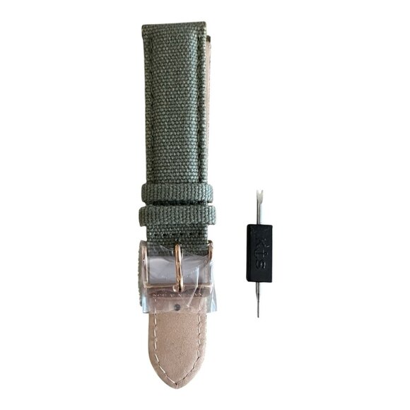 Kapten & Son Olive Green Canvas Watch Strap Unisex Replacement Band NIB - Picture 3 of 3